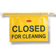 SAFETY HANGING SIGN YL CLOSED FOR CLEANING